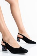 PANTOFI NEGRI TOC PICASSO PIELE NATURALA INTOARSA 1PC462