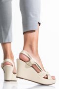 SANDALE CREM PIELE NATURALA 1S77642