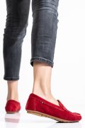 MOCASINI ROSII PIELE NATURALA INTOARSA US77B04-3102