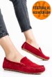 Mocasini rosii piele naturala intoarsa us77b04-3102
