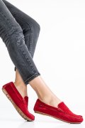 MOCASINI ROSII PIELE NATURALA INTOARSA US77B04-3102