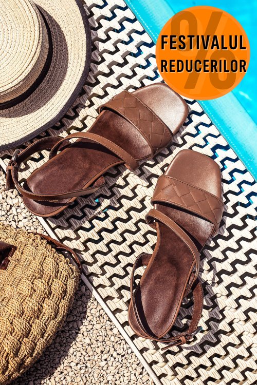 Sandale maro piele naturala 8s77921
