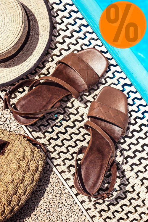 Sandale maro piele naturala 8s77921