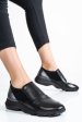 Pantofi sport femei piele naturala negri 3s770858096-002