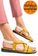 Sandale galbene piele naturala 6sp61005fysl