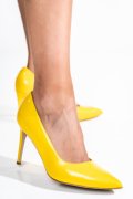 PANTOFI DAMA GUBAN PIELE NATURALA LACUITA GALBENI 1S77206