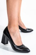PANTOFI ALL BLACK PIELE NATURALA 1677AM