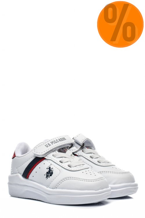 U.s. polo assn, pantofi sport white pentru copii berkeley jr