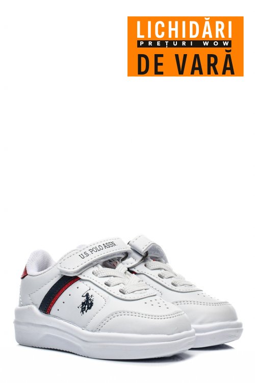 U.s. polo assn, pantofi sport white pentru copii berkeley jr