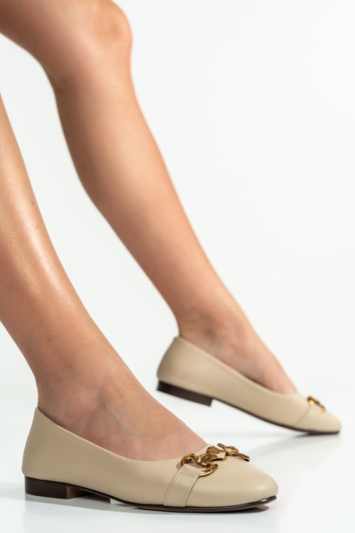 Balerini bej piele naturala ts77-7-357