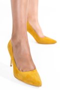 PANTOFI DAMA GUBAN PIELE NATURALA INTOARSA  GALBENI 1S77206