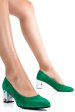 Pantofi verde color piele naturala intoarsa 1s77500