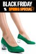 Pantofi verde color piele naturala intoarsa 1s77500