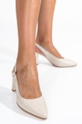 PANTOFI BEJ PIELE NATURALA 1S77611