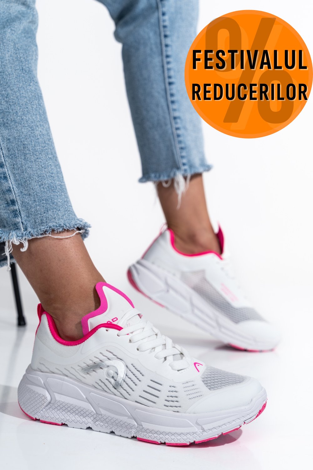 HEAD, PANTOFI SPORT WHITE FUCHSIA HDW318801