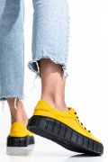 PANTOFI SPORT GALBENI PIELE NATURALA INTOARSA 3S77011