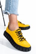 PANTOFI SPORT GALBENI PIELE NATURALA INTOARSA 3S77011