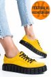 Pantofi sport galbeni piele naturala intoarsa 3s77011