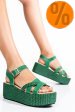 Sandale verzi piele naturala ns77r3pat