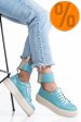 Pantofi sport turcoaz piele naturala 3s77023