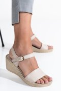 SANDALE BEJ PIELE NATURALA 2153723