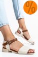 Sandale bej maro piele naturala 5s7750