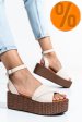 Sandale bej piele naturala ns77r1pat