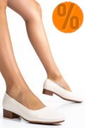 PANTOFI DAMA PIELE NATURALA BEJ TOC MIC 2S77040B