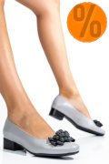 PANTOFI GRI PIELE NATURALA 2S7756BR