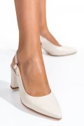 PANTOFI BEJ PIELE NATURALA 1S77699X