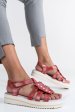 Sandale rosii piele naturala 9k69
