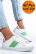 Beneton, pantofi sport white green btw314120