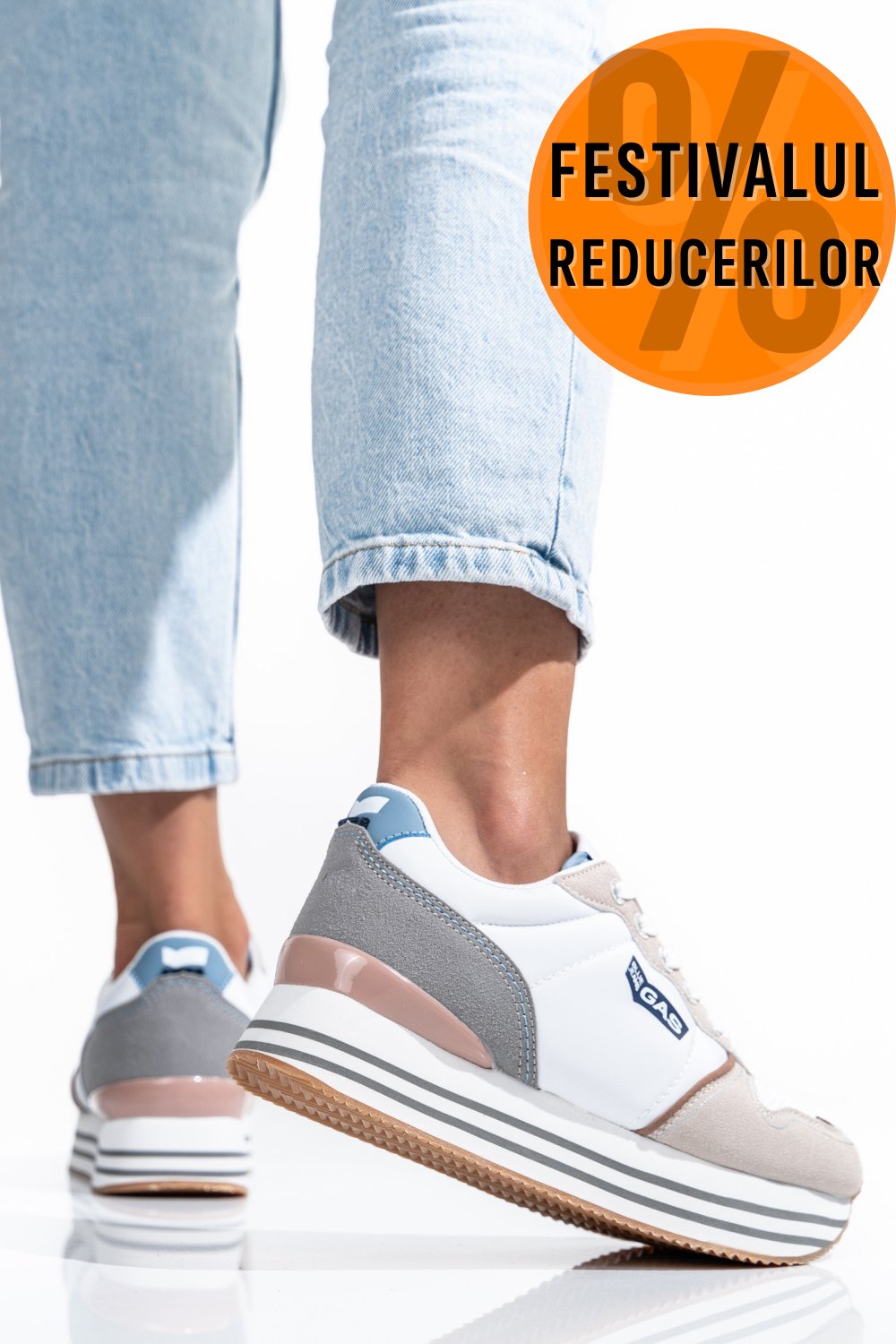 GAS, PANTOFI SPORT WHITE GAW313911