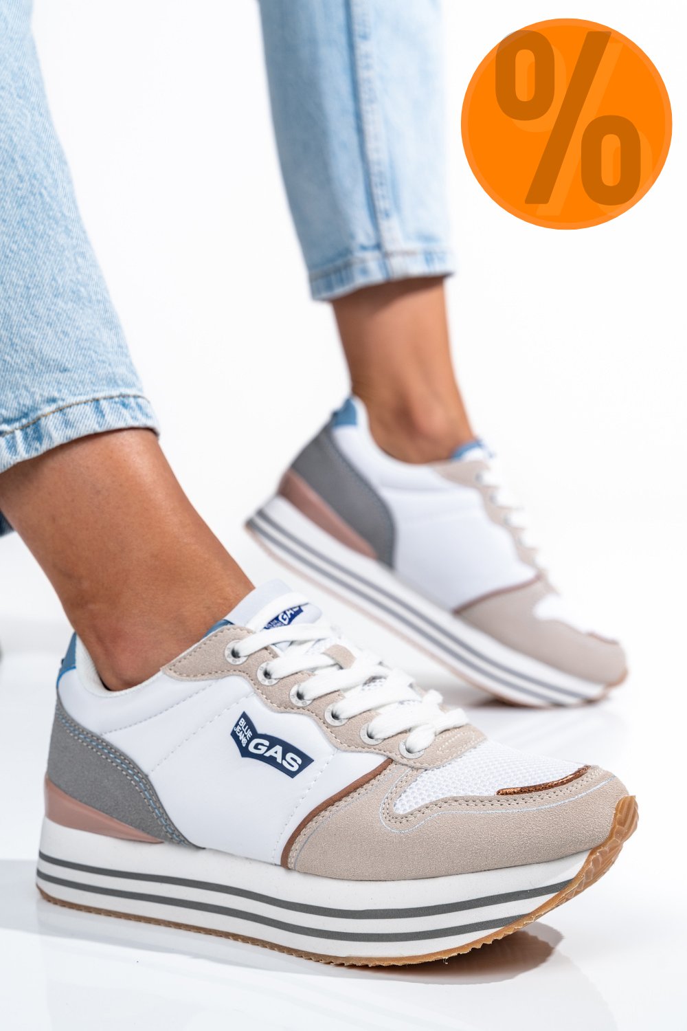 GAS, PANTOFI SPORT WHITE GAW313911