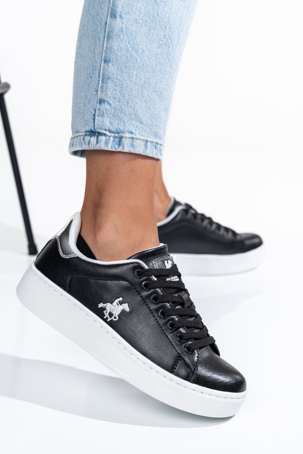 U.S. GRAND POLO, PANTOFI SPORT BLACK SILVER GPW314213