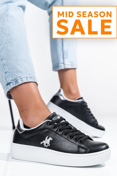 U.s. grand polo, pantofi sport black silver gpw314213