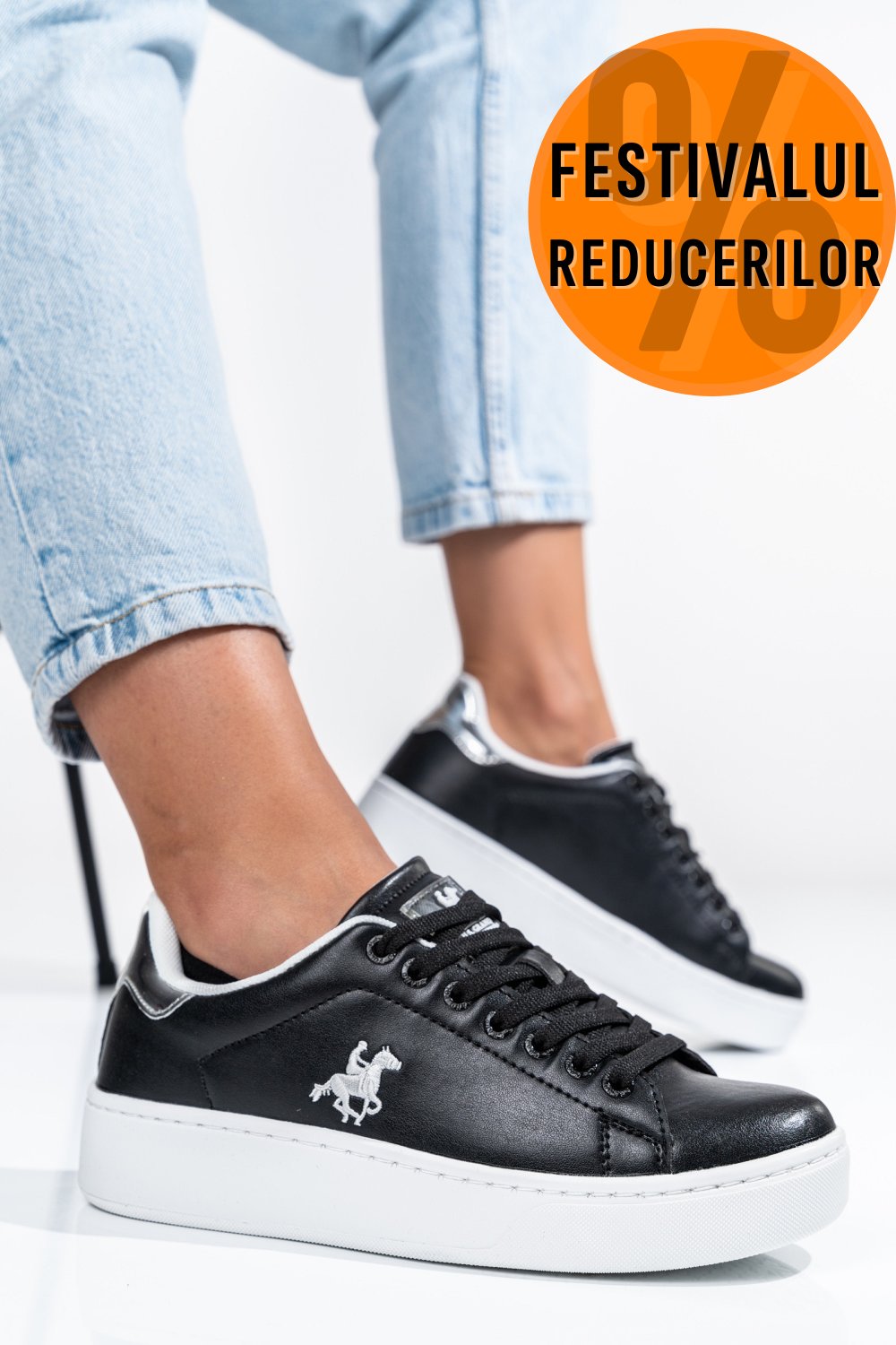 U.S. GRAND POLO, PANTOFI SPORT BLACK SILVER GPW314213