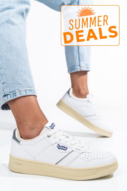 Gas, pantofi sport white silver gaw314301