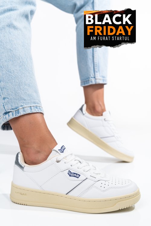 Gas, pantofi sport white silver gaw314301