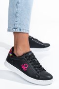 BENETON, PANTOFI SPORT BLACK FUCHSIA BTW314000