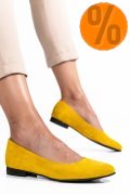BALERINI GALBENI PIELE NATURALA INTOARSA  4S7750