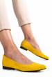 Balerini galbeni piele naturala intoarsa  4s7750
