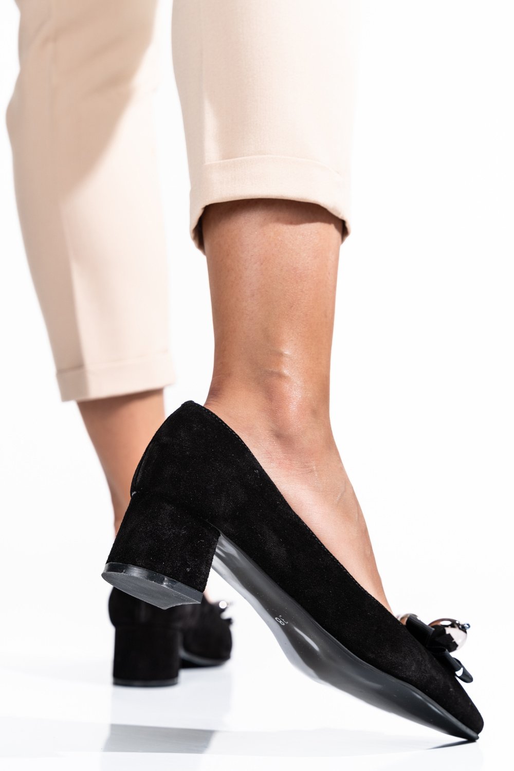 PANTOFI NEGRI PIELE NATURALA INTOARSA 1S77499