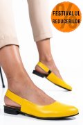 SANDALE GALBENE PIELE NATURALA 6S7700X