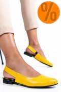 SANDALE GALBENE PIELE NATURALA 6S7700X