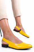 SANDALE GALBENE PIELE NATURALA 6S7700X