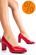 PANTOFI ROSII PIELE NATURALA 3S77015