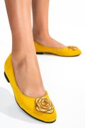 PANTOFI GALBENI PIELE NATURALA INTOARSA 2S7756BR