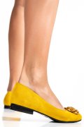 PANTOFI GALBENI PIELE NATURALA INTOARSA 2S7756BR