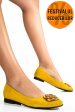 Pantofi galbeni piele naturala intoarsa 2s7756br